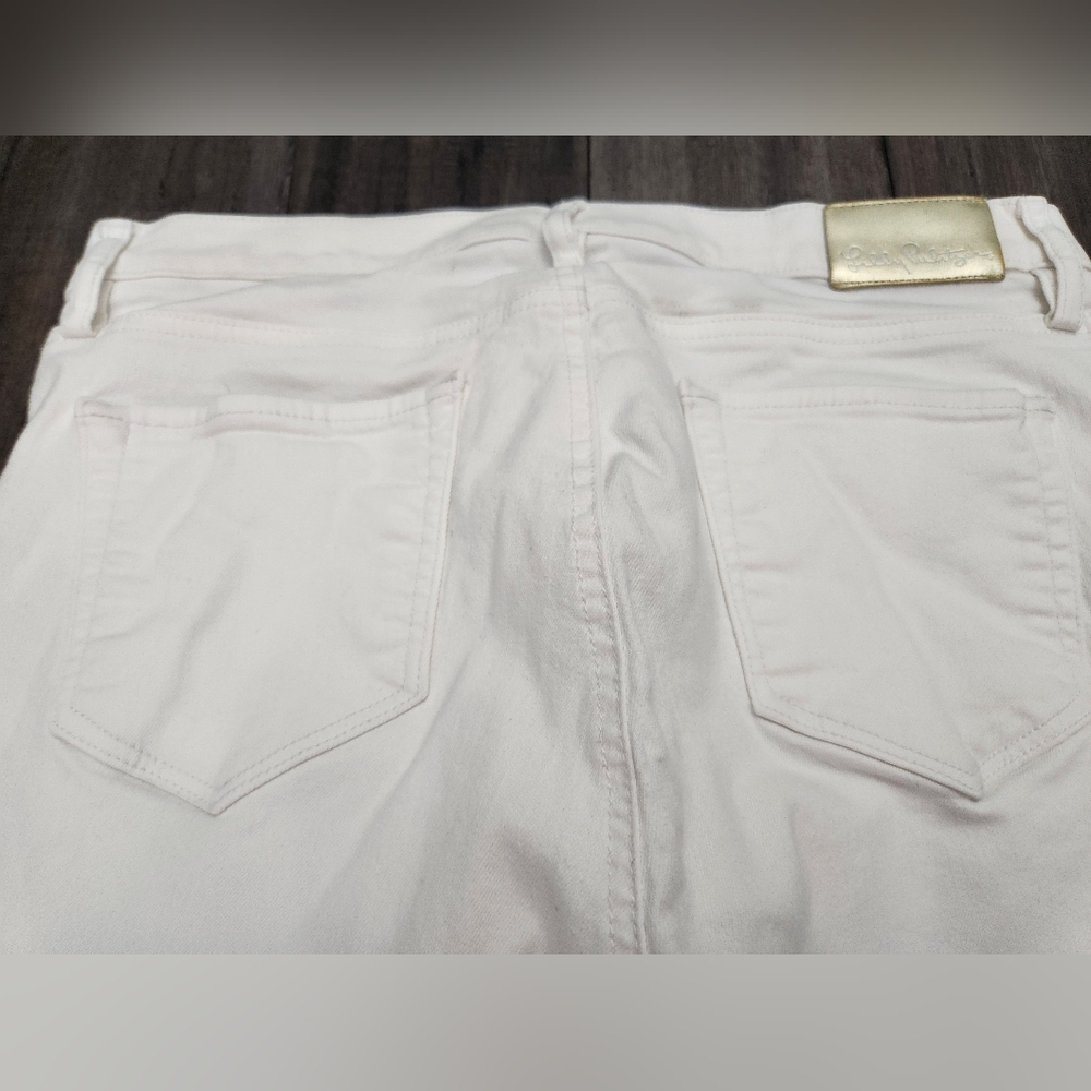 Lilly Pulitzer 29" South Ocean High Rise Skinny Jean, Resort White, size 12 - Picture 4 of 7
